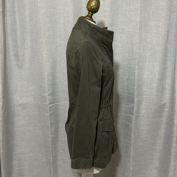 Universal Thread Cotton Jacket-XS-Snap Front-Adj Waist-Olive Green-Pockets-EUC - Picture 10 of 16